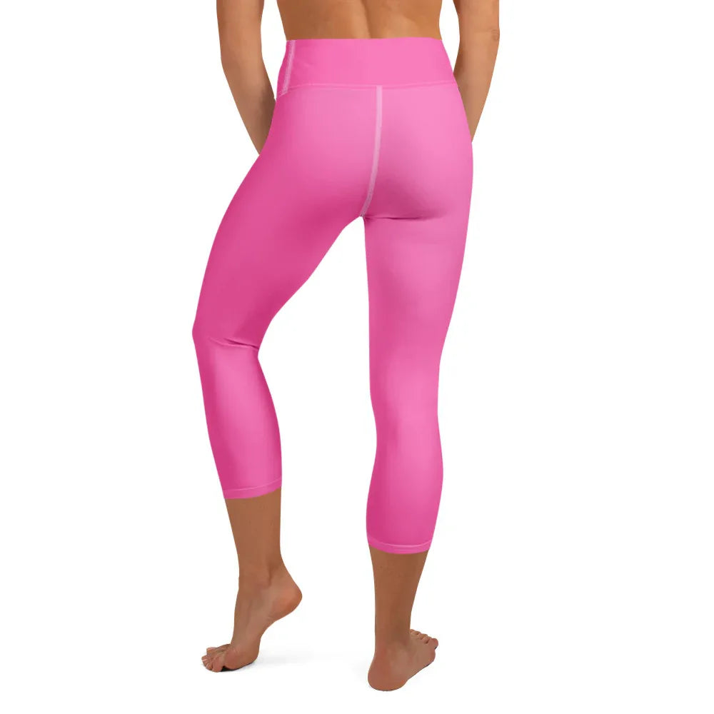 Yoga Capri Leggings Yoga Leggings AwRans Clothing all-over-print-yoga-capri-leggings-white-back-687db8d9dd69f