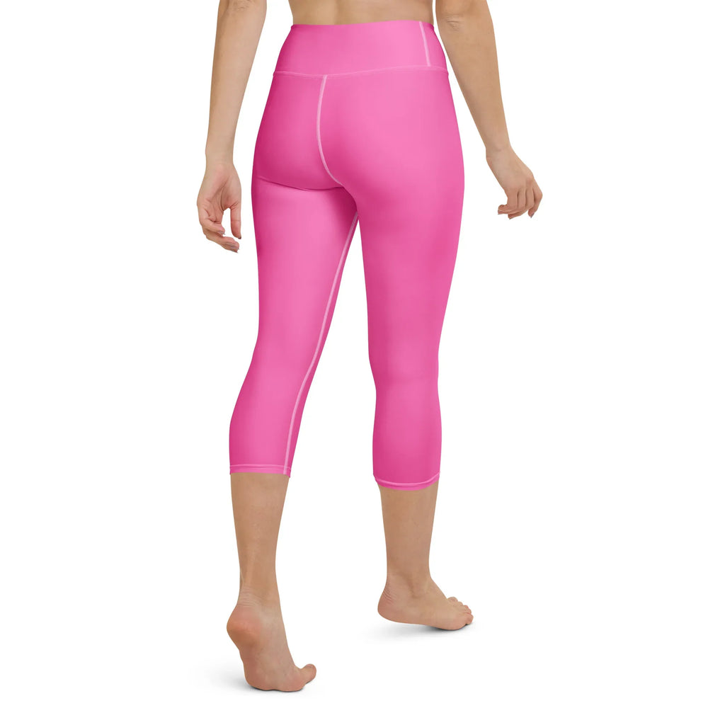 Yoga Capri Leggings Yoga Leggings AwRans Clothing all-over-print-yoga-capri-leggings-white-back-687db8d9dd8ed