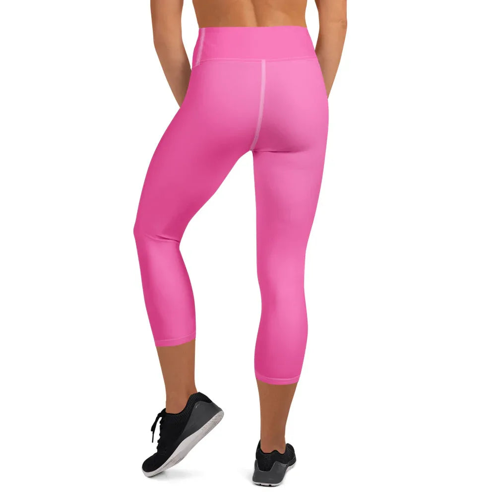 Yoga Capri Leggings Yoga Leggings AwRans Clothing all-over-print-yoga-capri-leggings-white-back-687db8d9de2ac