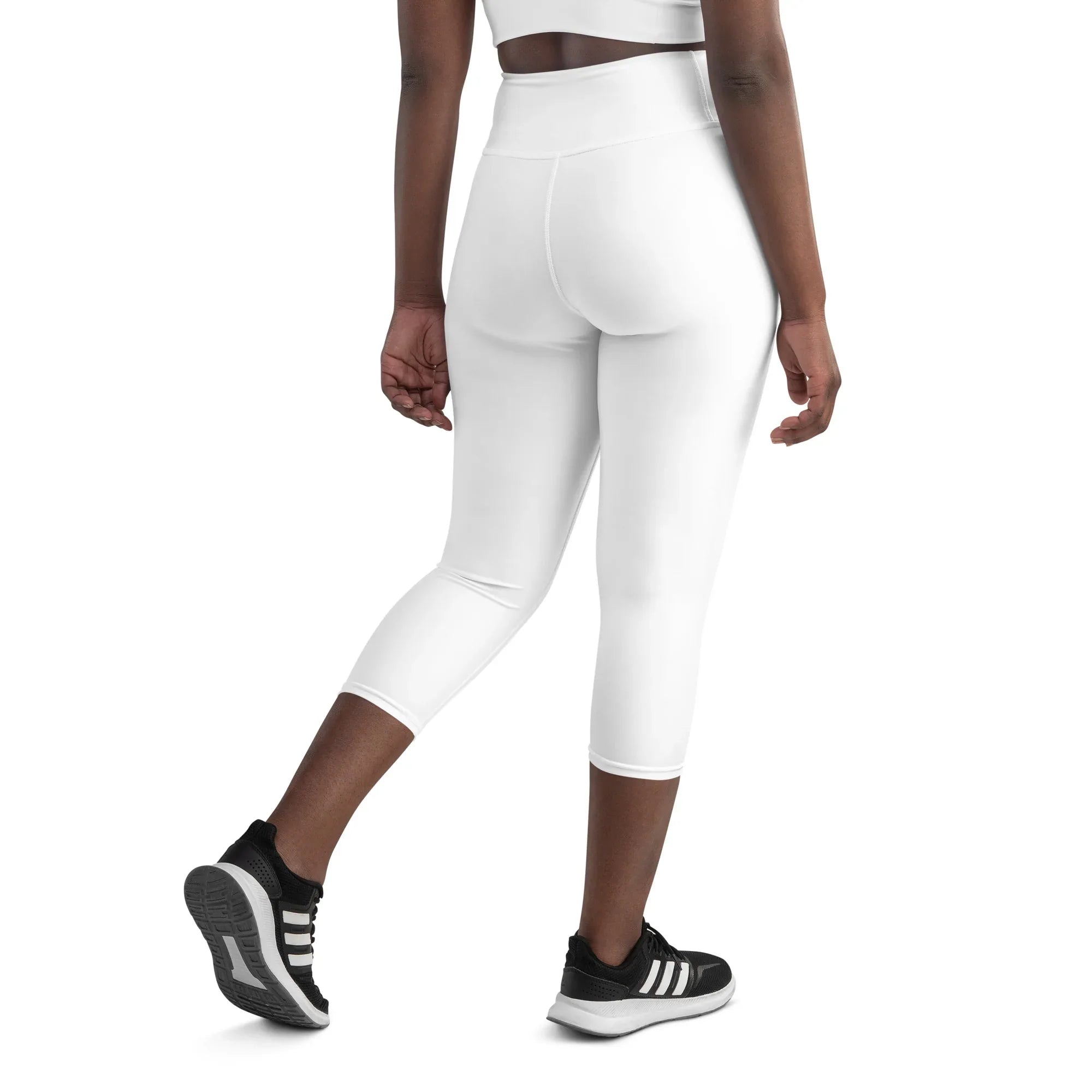 Yoga Capri Leggings Yoga Leggings AwRans Clothing all-over-print-yoga-capri-leggings-white-back-687db9117a3ec