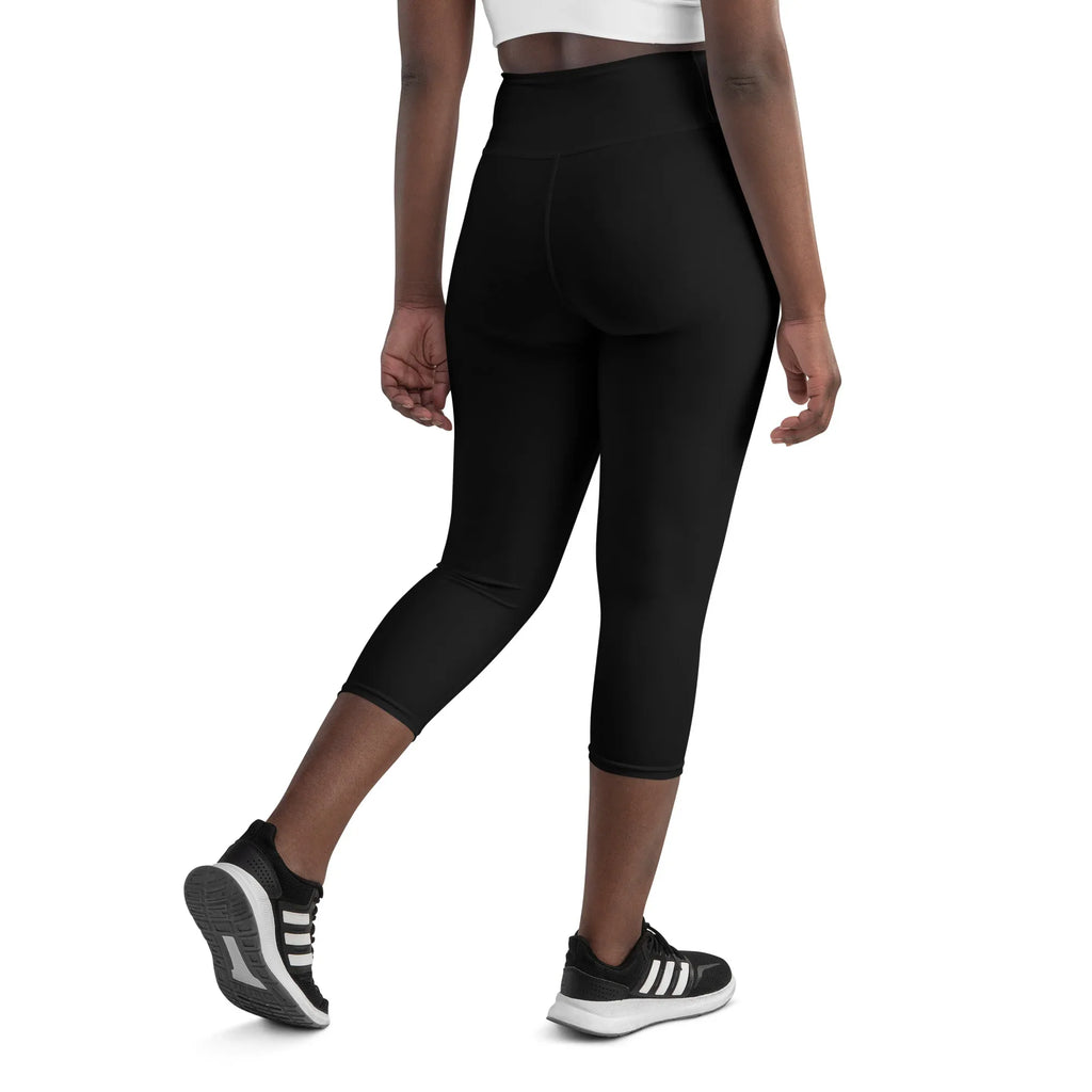 Yoga Capri Leggings Yoga Leggings AwRans Clothing all-over-print-yoga-capri-leggings-white-back-687db95693176
