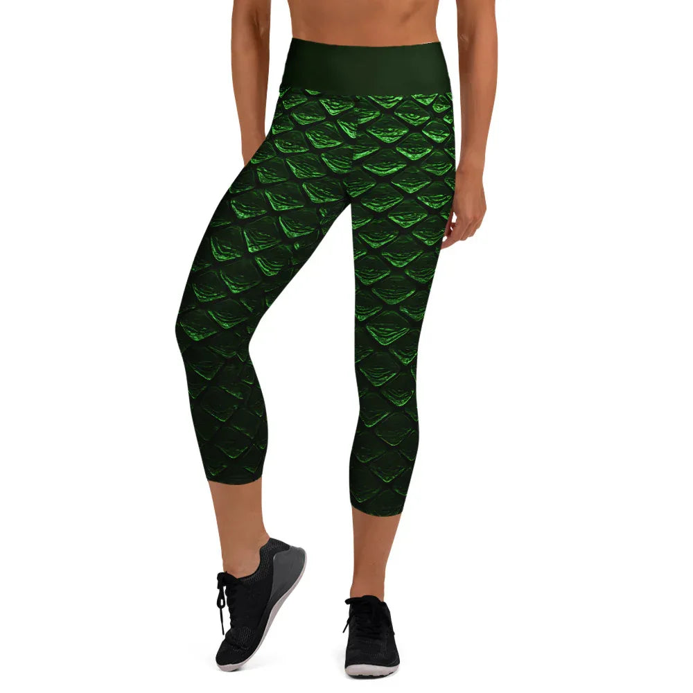 Yoga Capri Leggings XL Yoga Leggings AwRans Clothing all-over-print-yoga-capri-leggings-white-front-687b4d7ac95ab