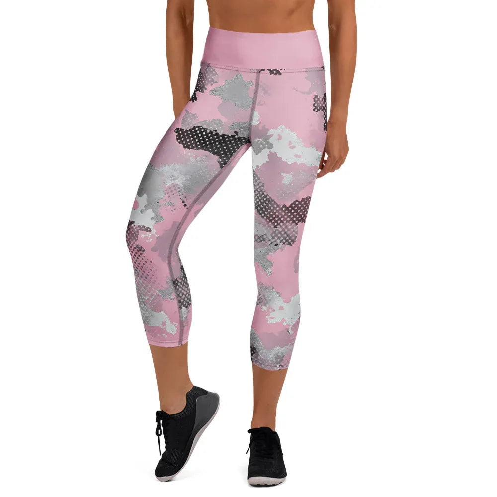 Yoga Capri Leggings XL Yoga Leggings AwRans Clothing all-over-print-yoga-capri-leggings-white-front-687b4ea63012a
