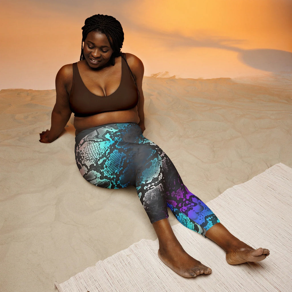 Yoga Capri Leggings Yoga Leggings AwRans Clothing all-over-print-yoga-capri-leggings-white-front-687b4f66eef3d
