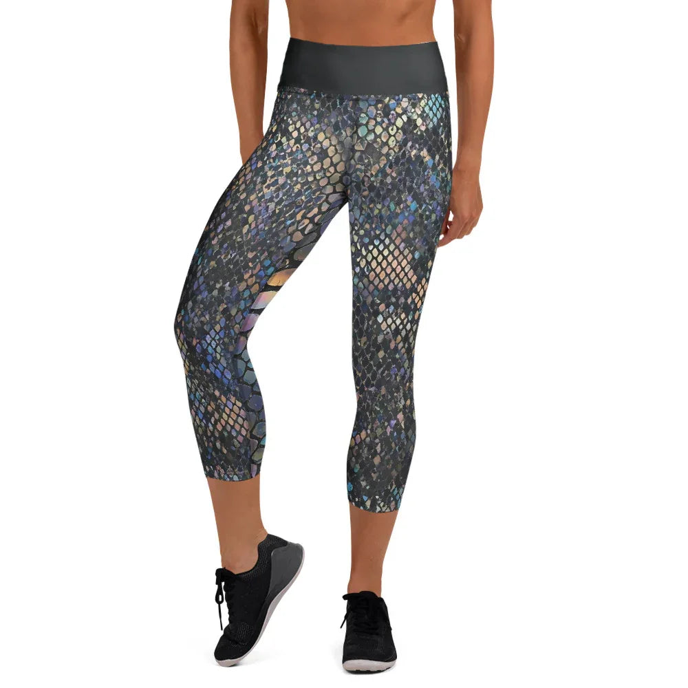Yoga Capri Leggings XL Yoga Leggings AwRans Clothing all-over-print-yoga-capri-leggings-white-front-687b57d94e75a