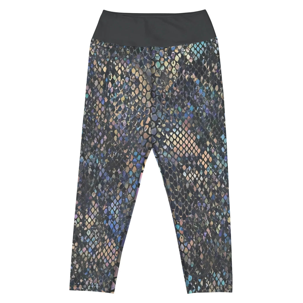 Yoga Capri Leggings Yoga Leggings AwRans Clothing all-over-print-yoga-capri-leggings-white-front-687b57d9506cb