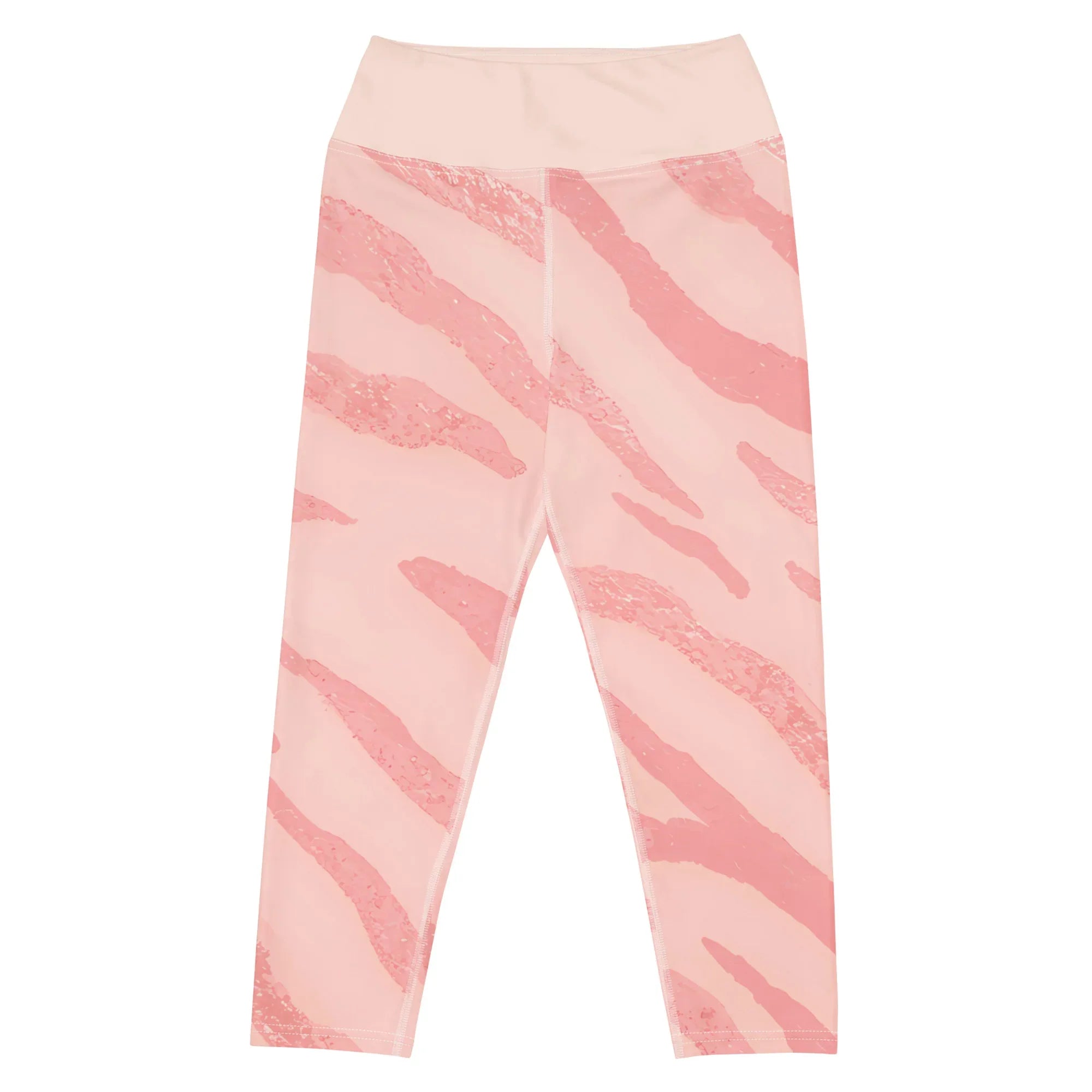 Yoga Capri Leggings Yoga Leggings AwRans Clothing all-over-print-yoga-capri-leggings-white-front-687b5a651ccc3