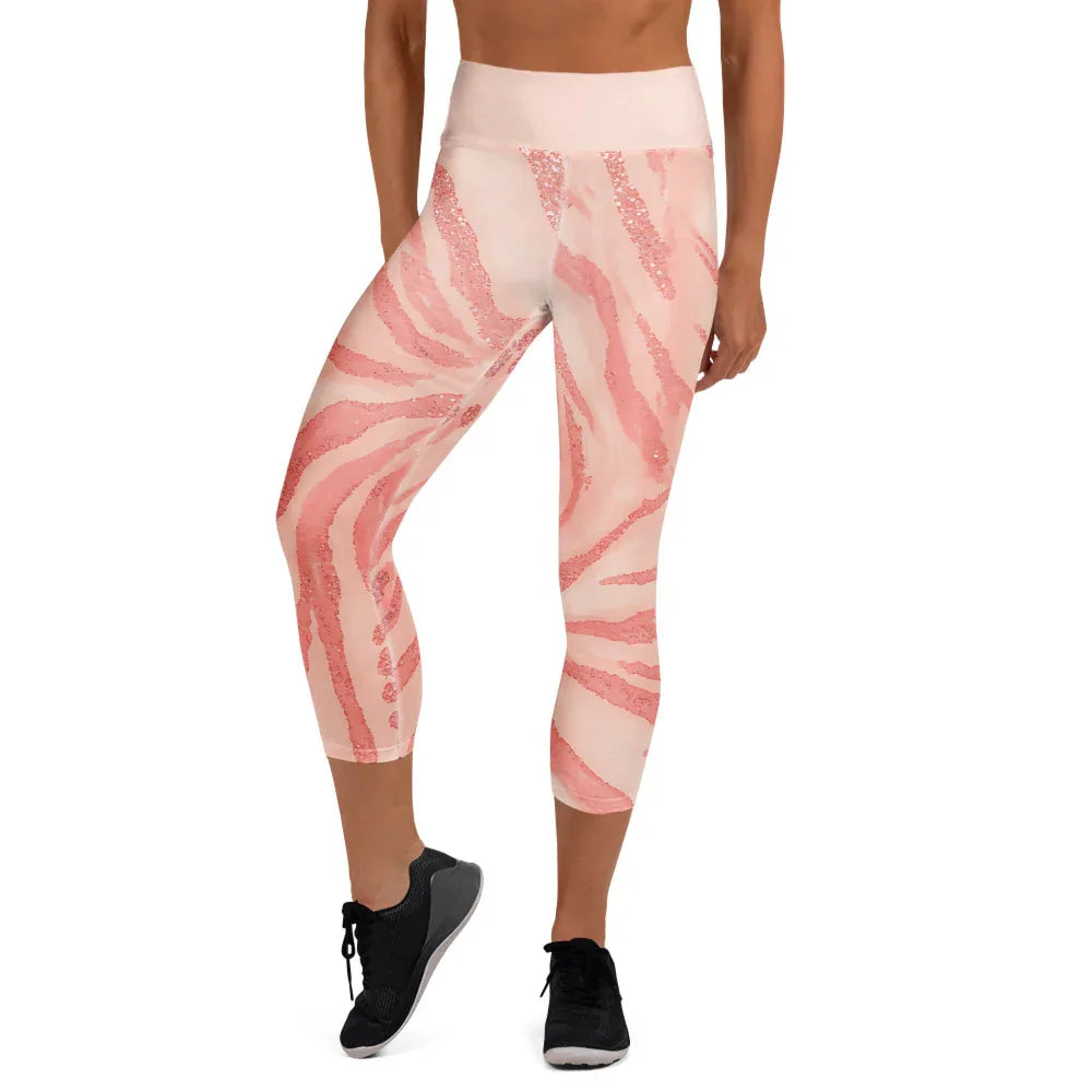 Yoga Capri Leggings XL Yoga Leggings AwRans Clothing all-over-print-yoga-capri-leggings-white-front-687b5d29d0ca4