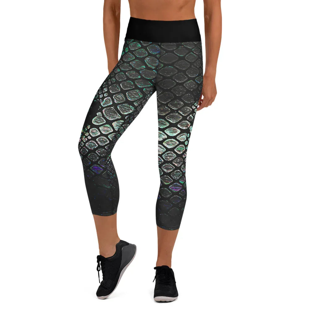 Yoga Capri Leggings XL Yoga Leggings AwRans Clothing all-over-print-yoga-capri-leggings-white-front-687b5e7768318