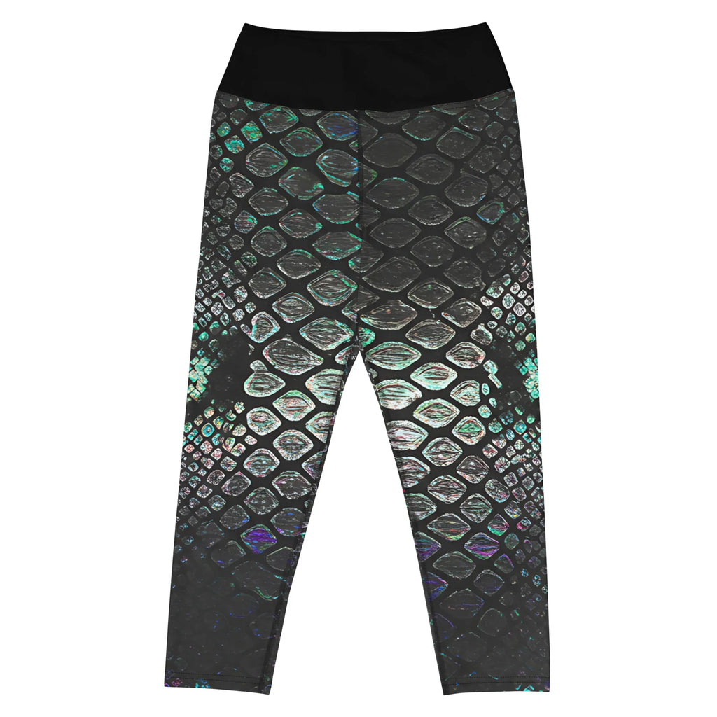 Yoga Capri Leggings Yoga Leggings AwRans Clothing all-over-print-yoga-capri-leggings-white-front-687b5e776983b