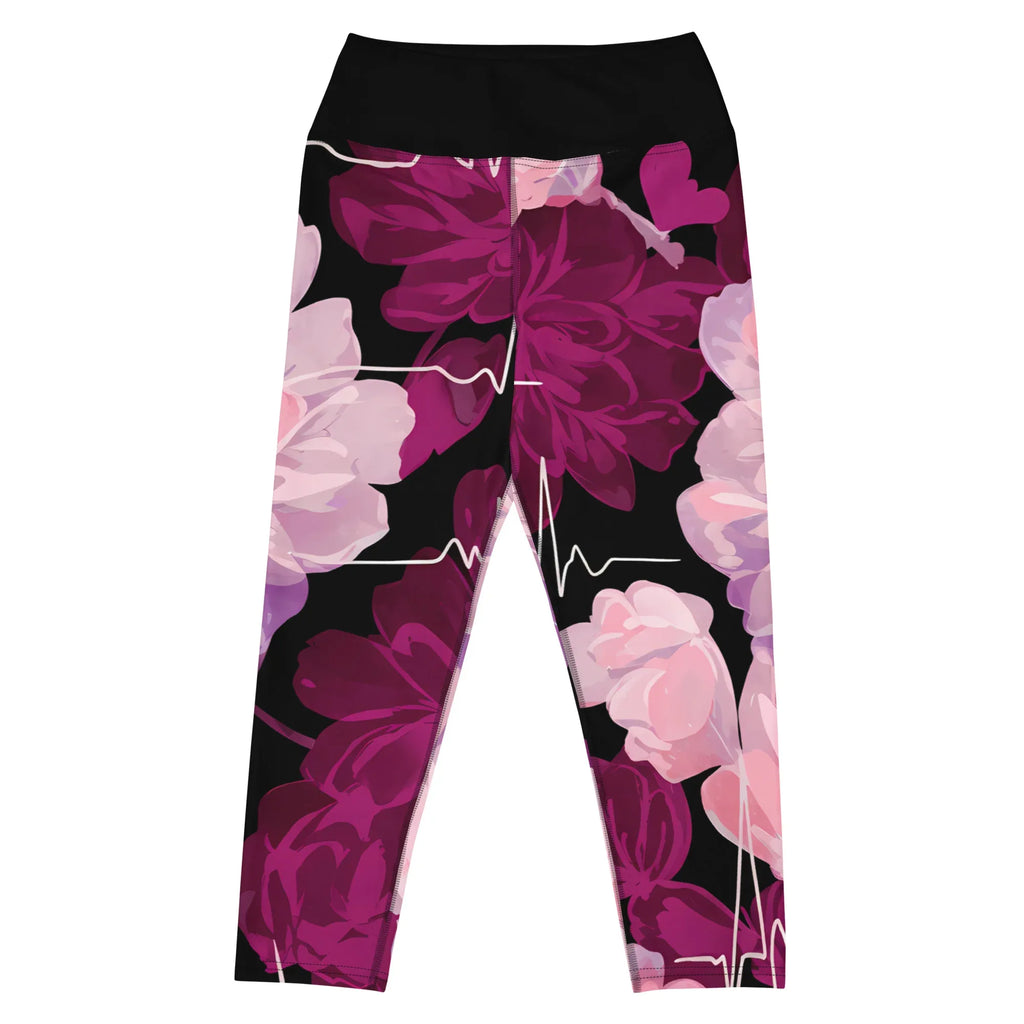 Yoga Capri Leggings Yoga Leggings AwRans Clothing all-over-print-yoga-capri-leggings-white-front-687b6031a78c8