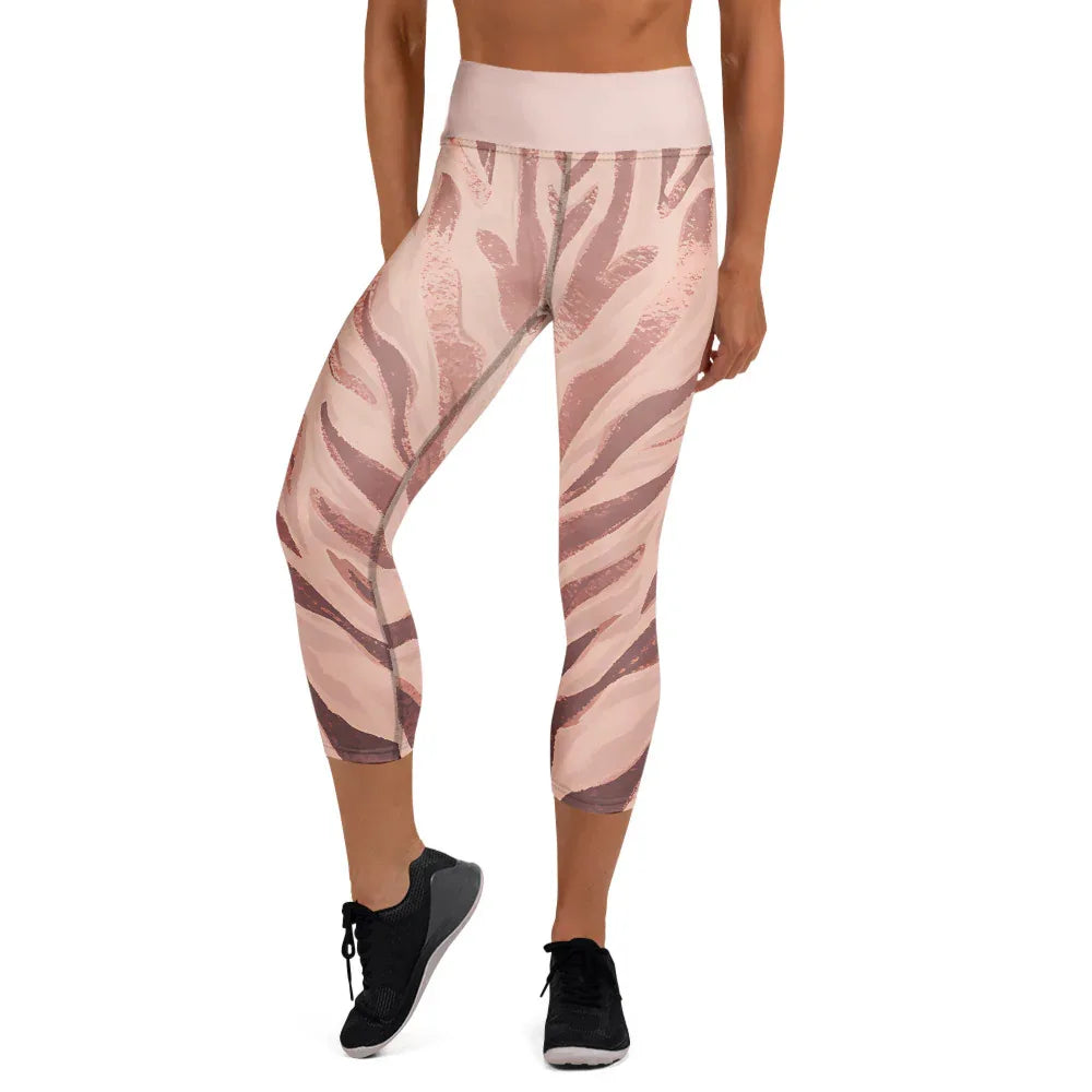 Yoga Capri Leggings XL Yoga Leggings AwRans Clothing all-over-print-yoga-capri-leggings-white-front-687da0d9ade85