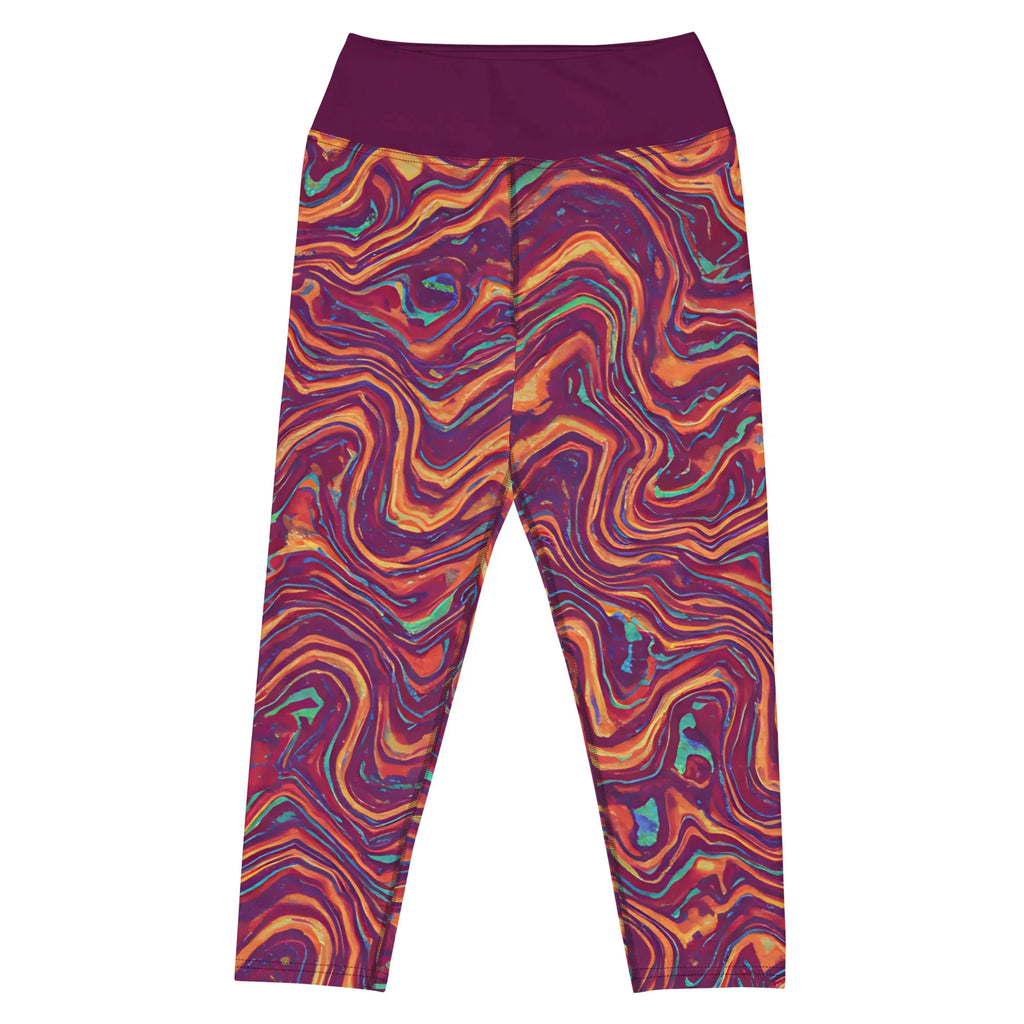 Yoga Capri Leggings Yoga Leggings AwRans Clothing all-over-print-yoga-capri-leggings-white-front-687db3b5d5fe2