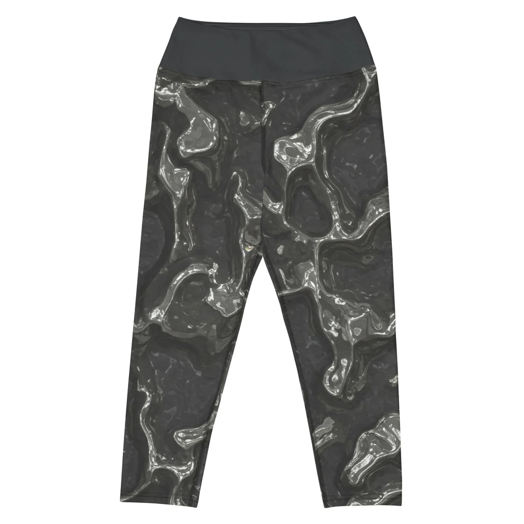 Yoga Capri Leggings Yoga Leggings AwRans Clothing all-over-print-yoga-capri-leggings-white-front-687db3e786e0c