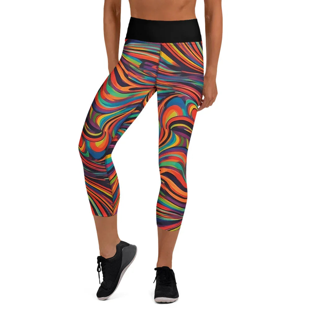 Yoga Capri Leggings XL Yoga Leggings AwRans Clothing all-over-print-yoga-capri-leggings-white-front-687db52c0222d