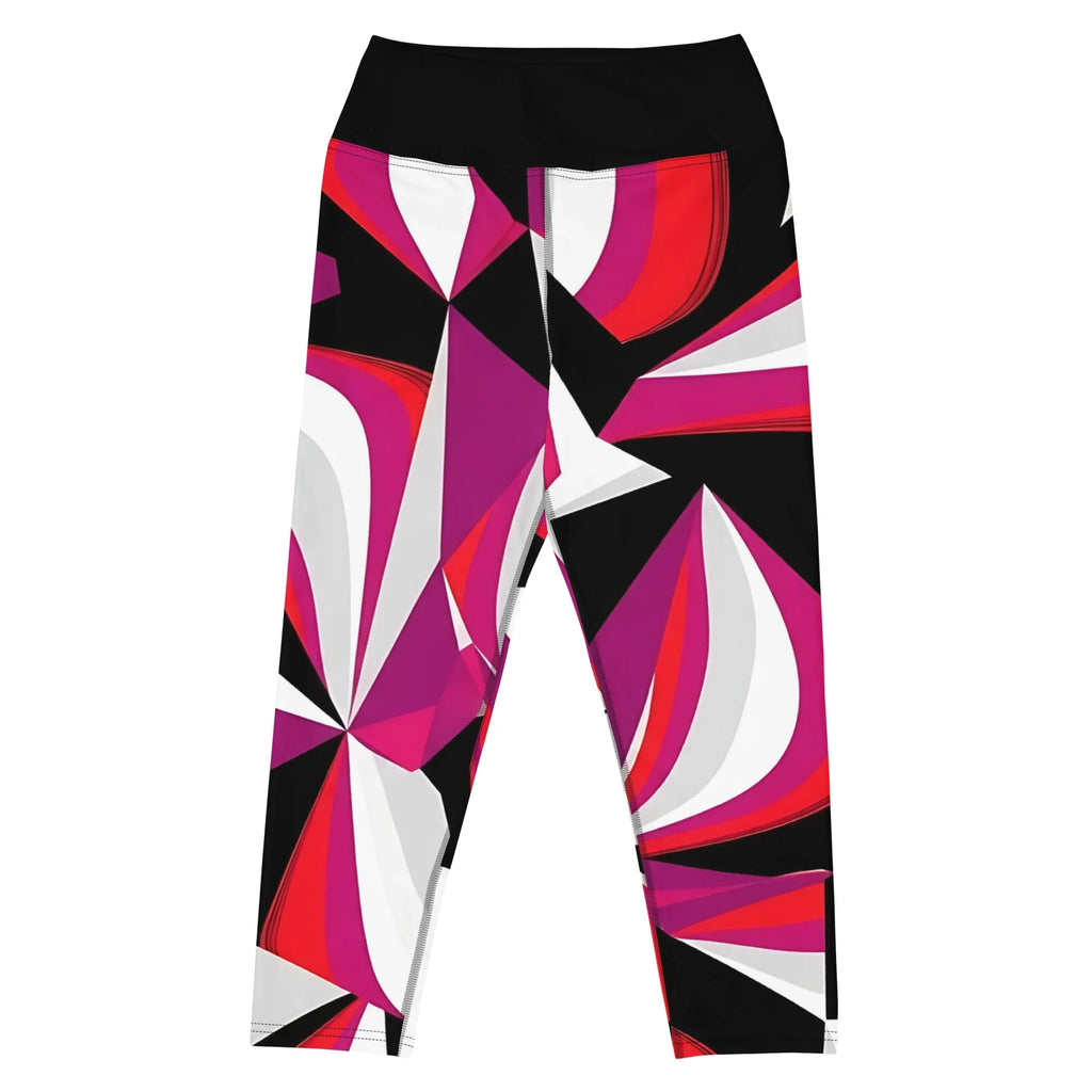 Yoga Capri Leggings Yoga Leggings AwRans Clothing all-over-print-yoga-capri-leggings-white-front-687db55f8b4fa