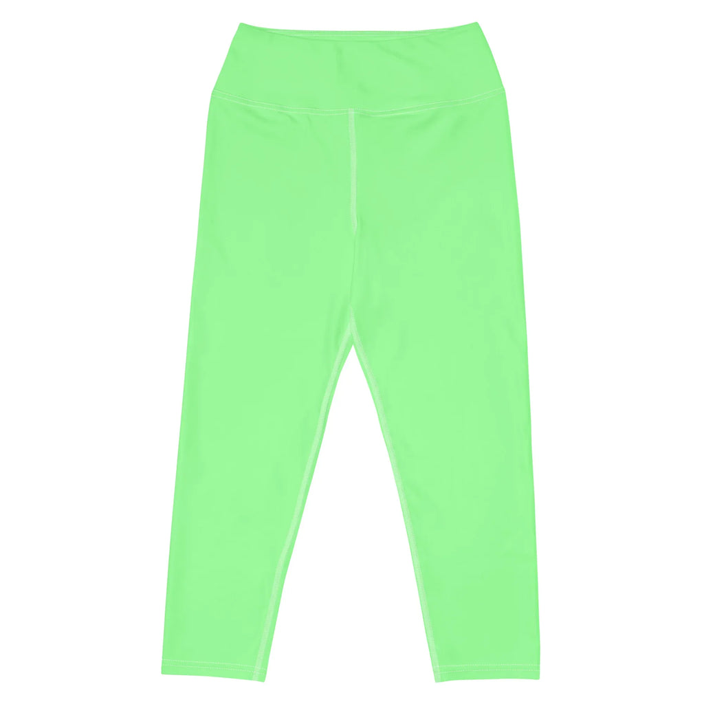 Yoga Capri Leggings Yoga Leggings AwRans Clothing all-over-print-yoga-capri-leggings-white-front-687db75c419ab