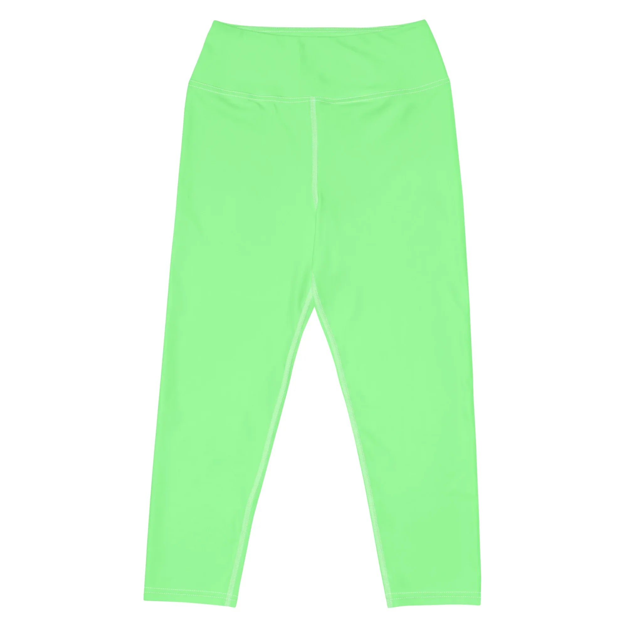 Yoga Capri Leggings Yoga Leggings AwRans Clothing all-over-print-yoga-capri-leggings-white-front-687db75c419ab