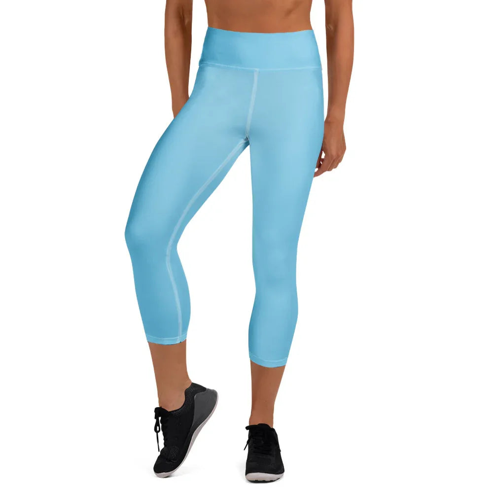 Yoga Capri Leggings XL Yoga Leggings AwRans Clothing all-over-print-yoga-capri-leggings-white-front-687db790cb675