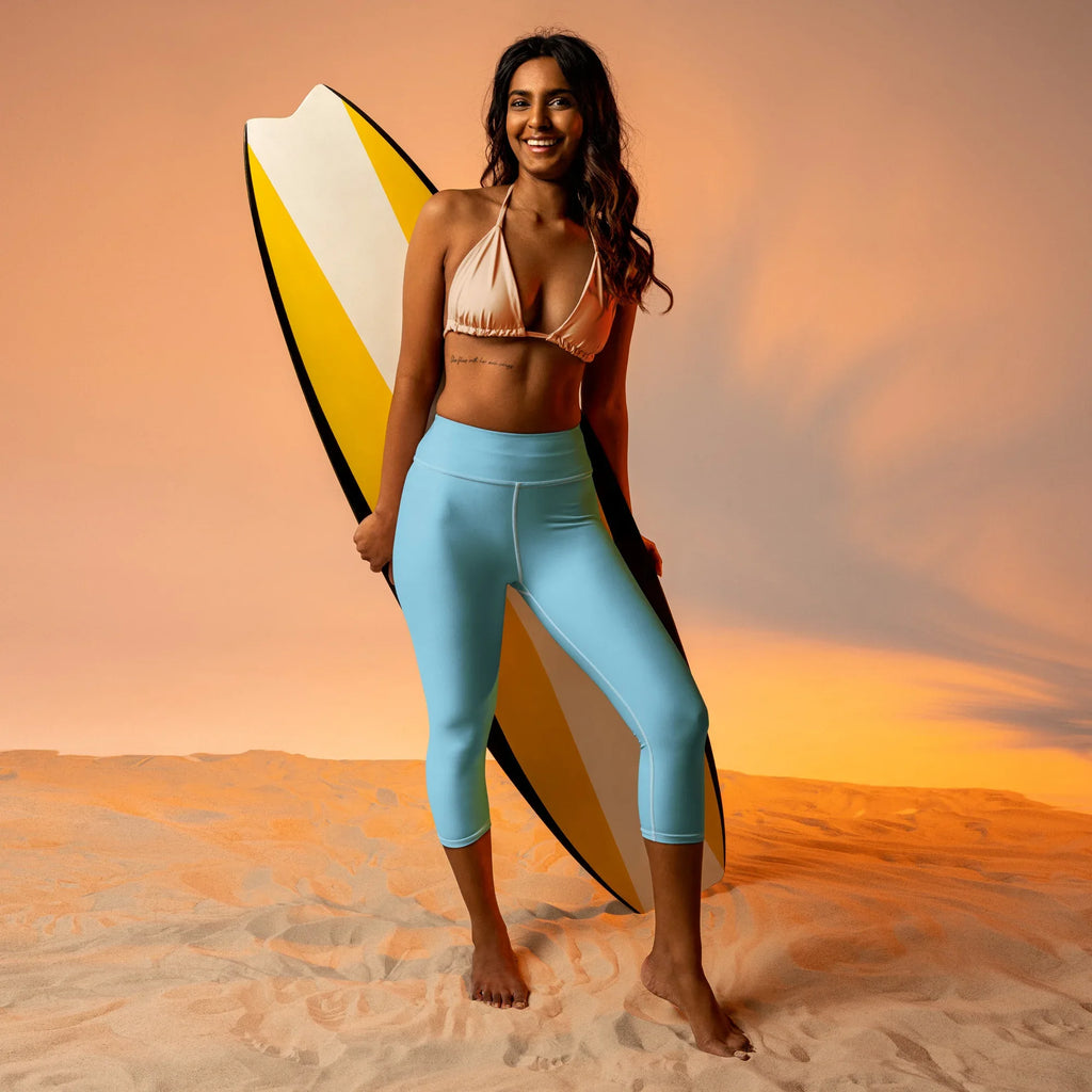 Yoga Capri Leggings Yoga Leggings AwRans Clothing all-over-print-yoga-capri-leggings-white-front-687db790ccbb7