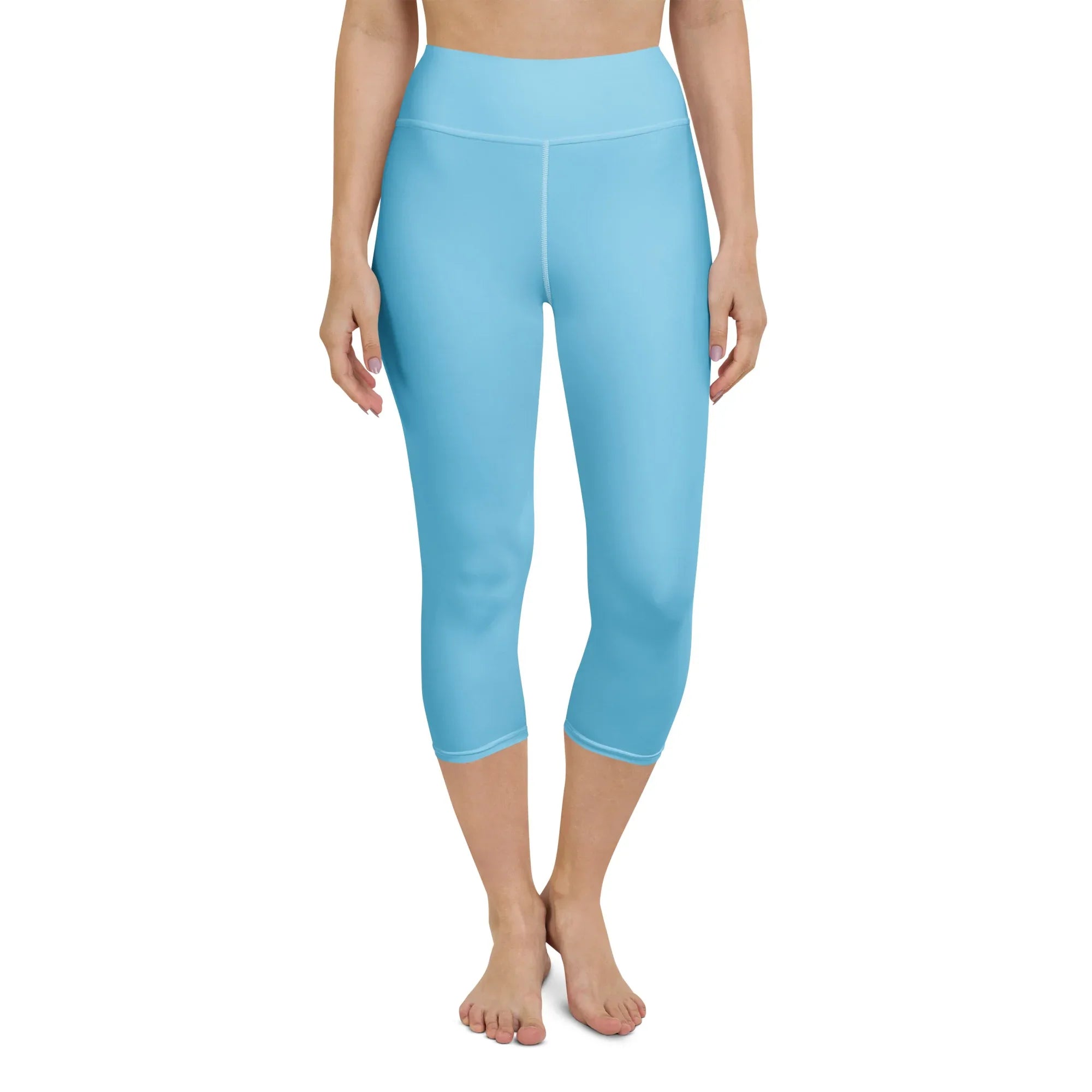 Yoga Capri Leggings Yoga Leggings AwRans Clothing all-over-print-yoga-capri-leggings-white-front-687db790cd05e