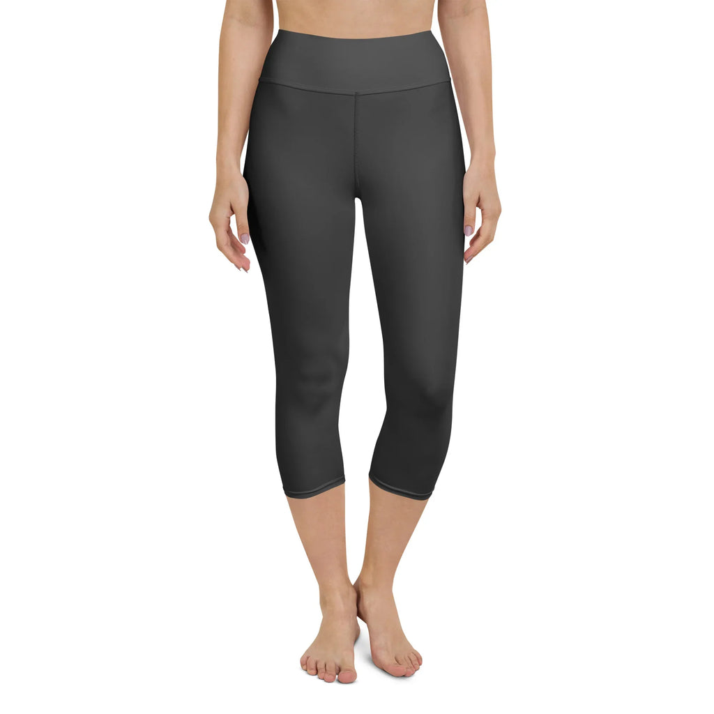 Yoga Capri Leggings Yoga Leggings AwRans Clothing all-over-print-yoga-capri-leggings-white-front-687db7c7abb4f