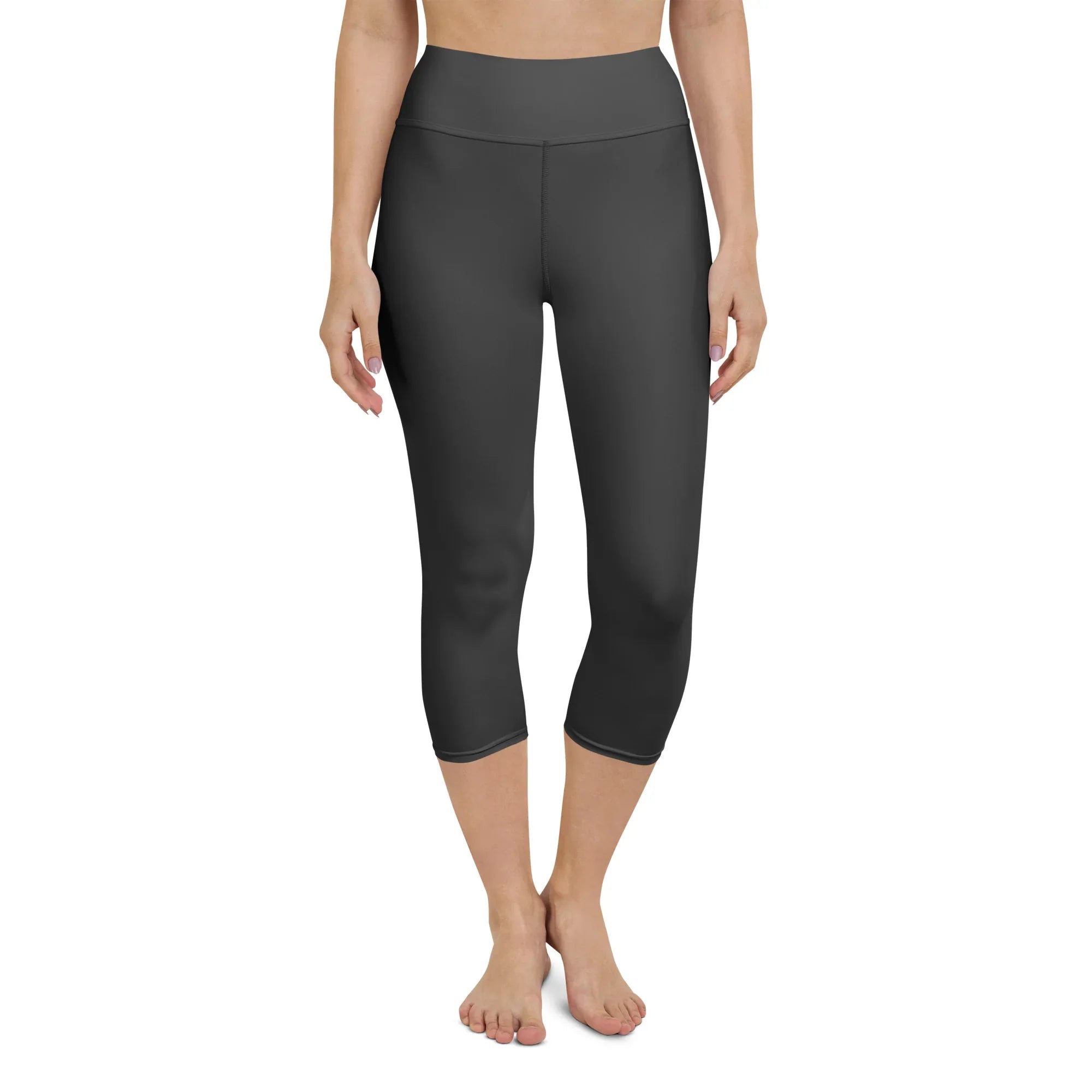 Yoga Capri Leggings Yoga Leggings AwRans Clothing all-over-print-yoga-capri-leggings-white-front-687db7c7abb4f