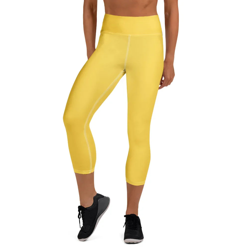 Yoga Capri Leggings XL Yoga Leggings AwRans Clothing all-over-print-yoga-capri-leggings-white-front-687db7fe48aff