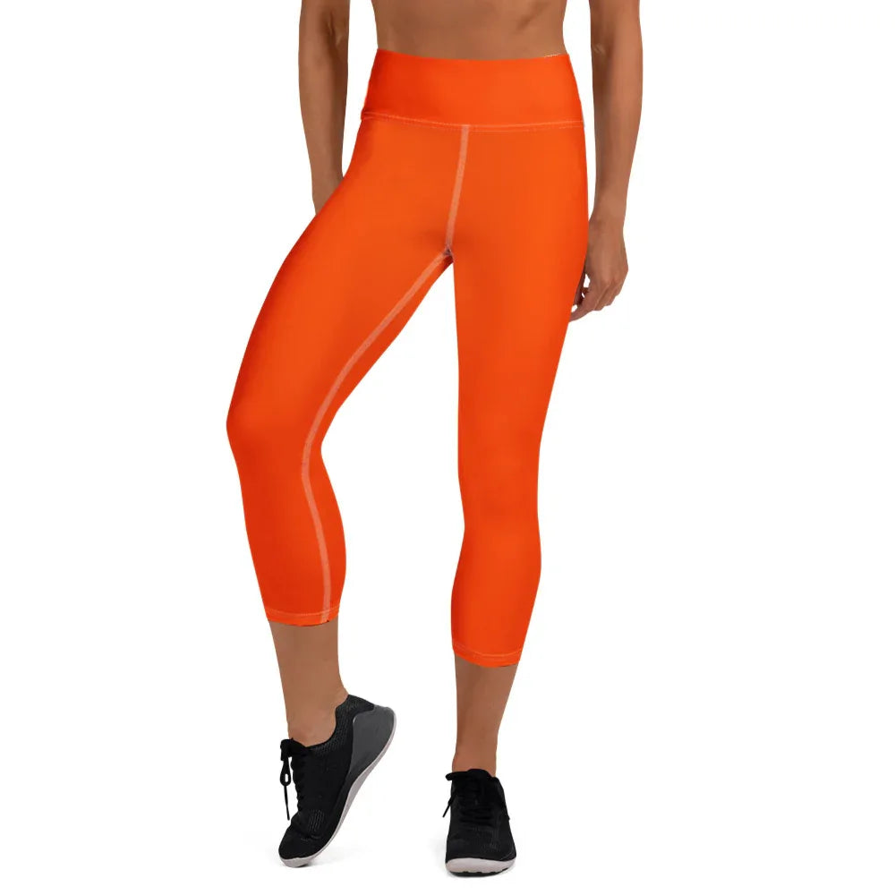 Yoga Capri Leggings XL Yoga Leggings AwRans Clothing all-over-print-yoga-capri-leggings-white-front-687db8347c31d