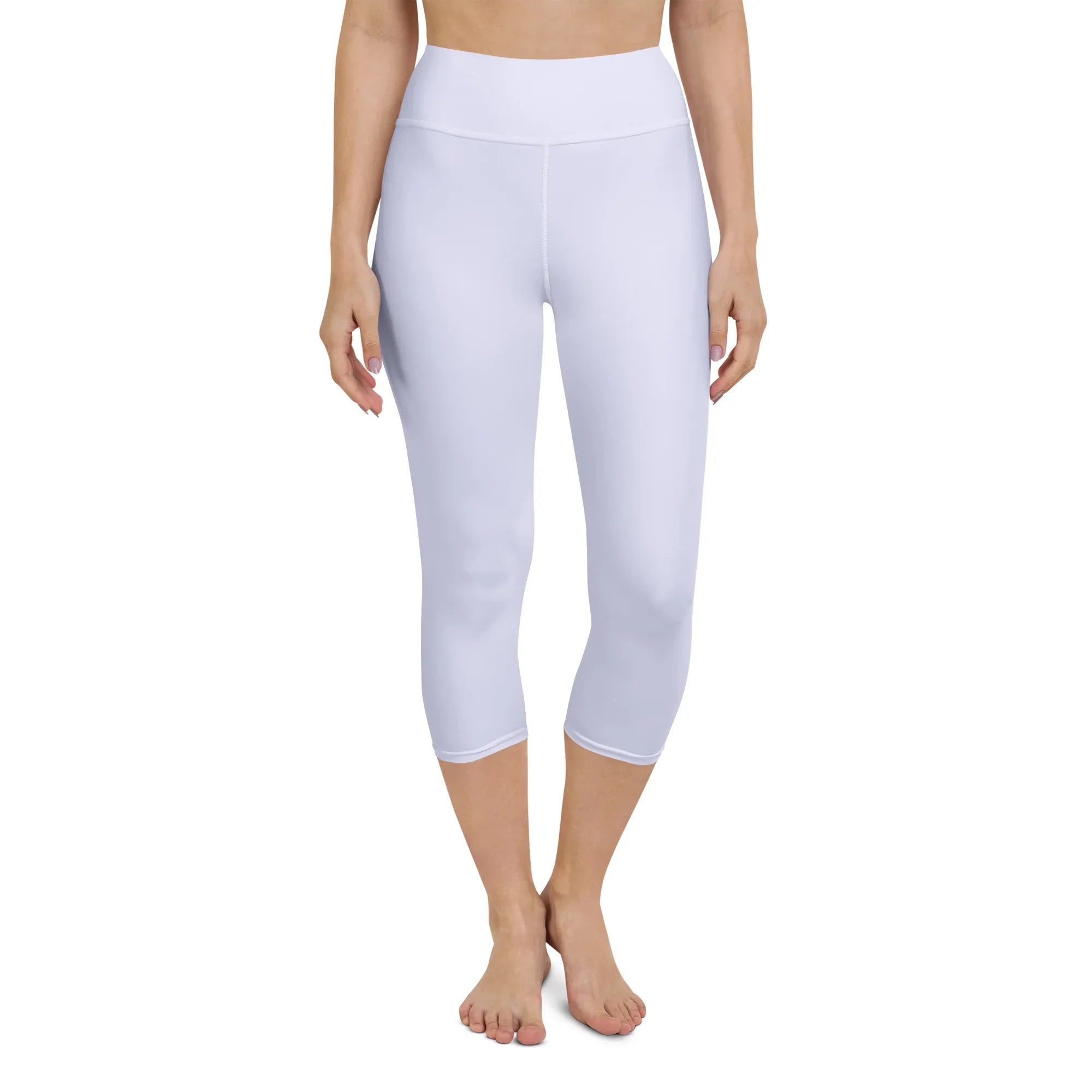 Yoga Capri Leggings Yoga Leggings AwRans Clothing all-over-print-yoga-capri-leggings-white-front-687db86b2776b