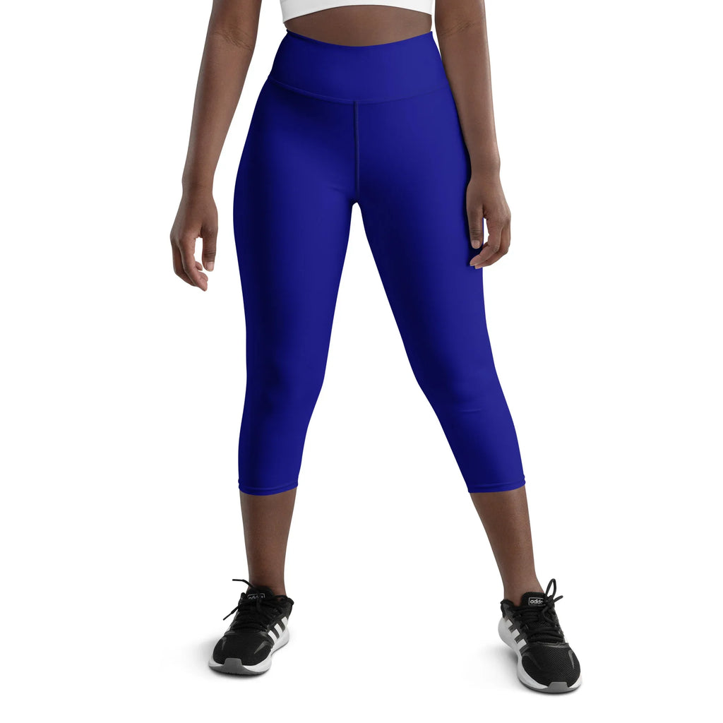 Yoga Capri Leggings Yoga Leggings AwRans Clothing all-over-print-yoga-capri-leggings-white-front-687db8a381e0a