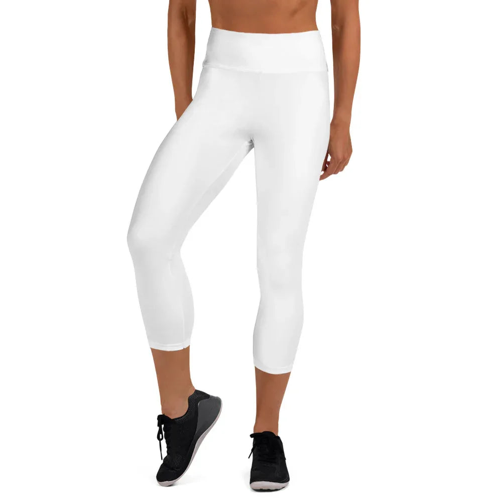 Yoga Capri Leggings XL Yoga Leggings AwRans Clothing all-over-print-yoga-capri-leggings-white-front-687db91179688