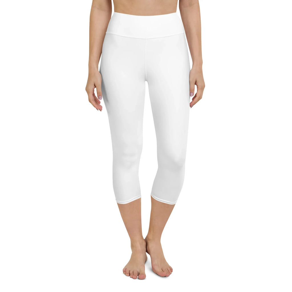 Yoga Capri Leggings Yoga Leggings AwRans Clothing all-over-print-yoga-capri-leggings-white-front-687db9117b939