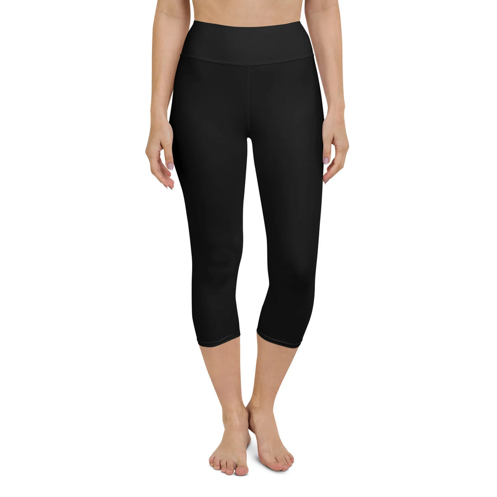 Yoga Capri Leggings Yoga Leggings AwRans Clothing all-over-print-yoga-capri-leggings-white-front-687db956944ef