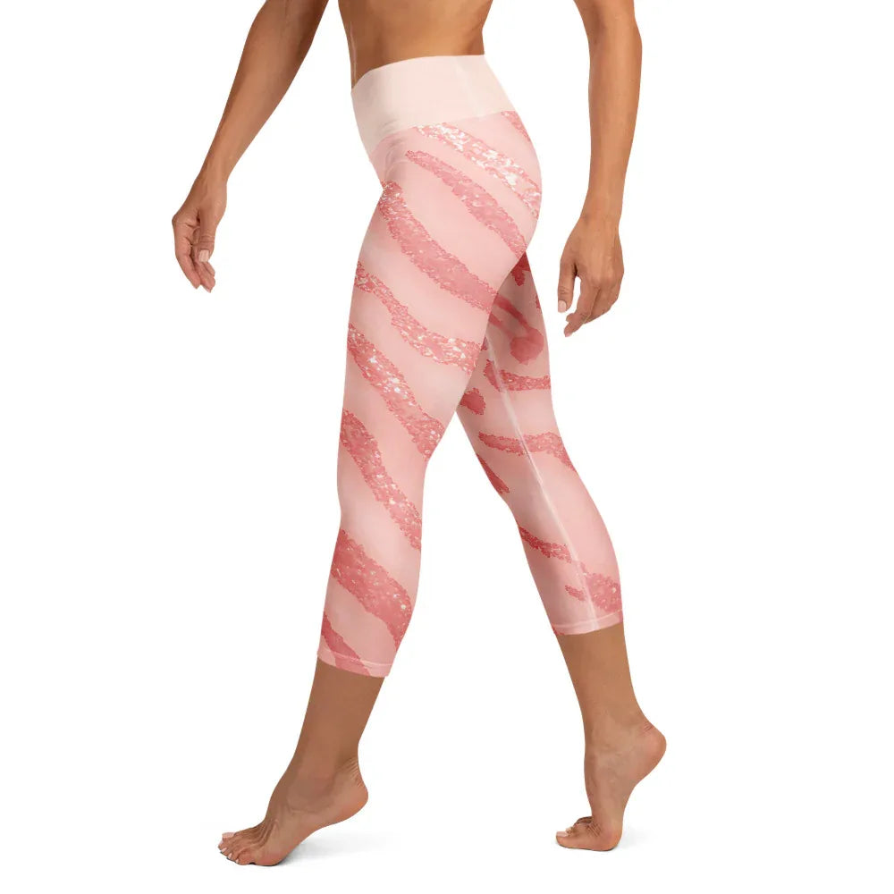 Yoga Capri Leggings Yoga Leggings AwRans Clothing all-over-print-yoga-capri-leggings-white-left-687b594f77e9c