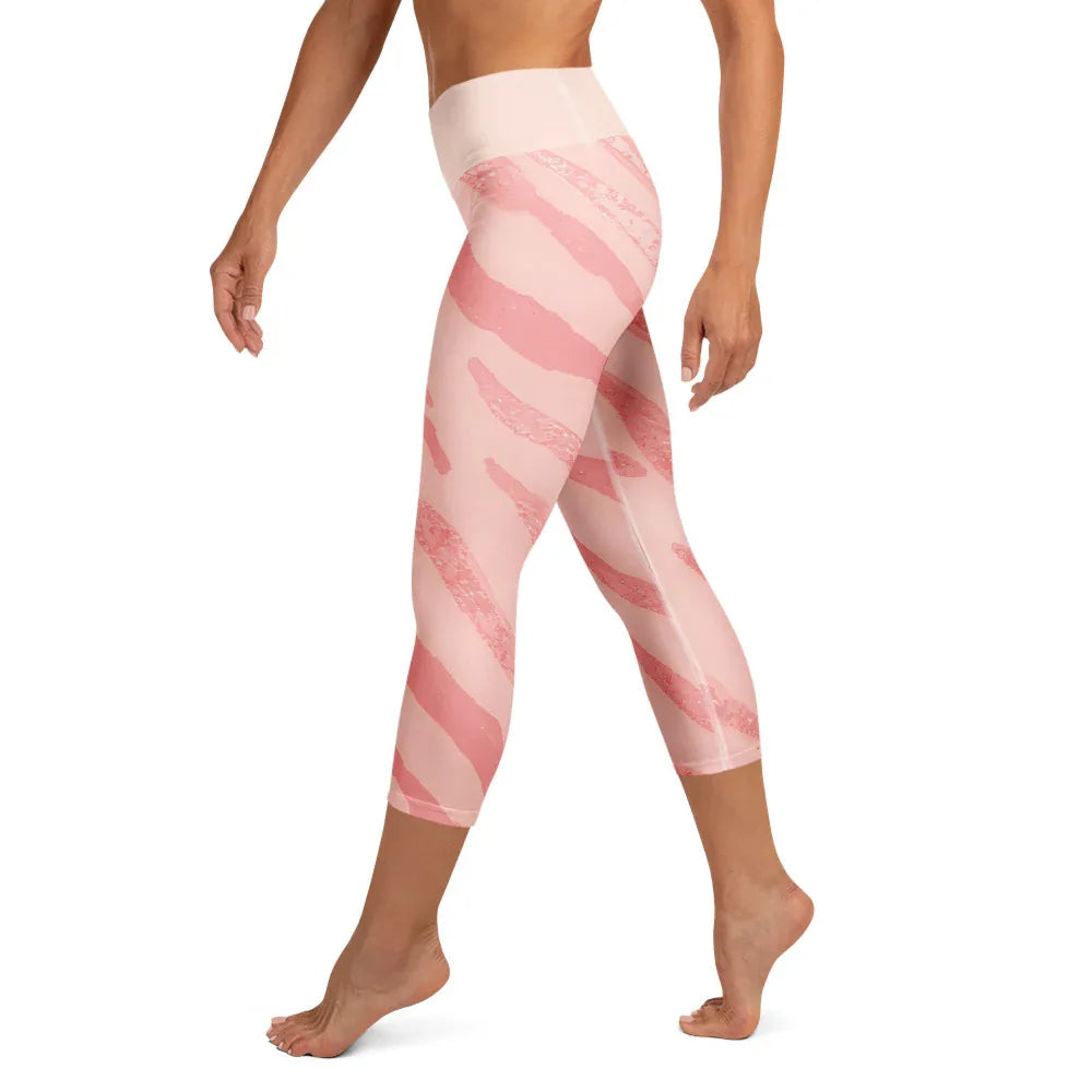 Yoga Capri Leggings Yoga Leggings AwRans Clothing all-over-print-yoga-capri-leggings-white-left-687b5a651d1d5