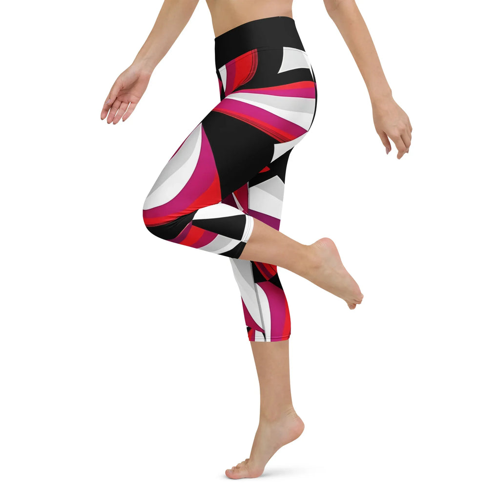 Yoga Capri Leggings Yoga Leggings AwRans Clothing all-over-print-yoga-capri-leggings-white-left-687db55f8b7bb