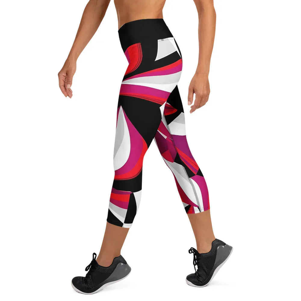Yoga Capri Leggings Yoga Leggings AwRans Clothing all-over-print-yoga-capri-leggings-white-left-687db55f8bcb1