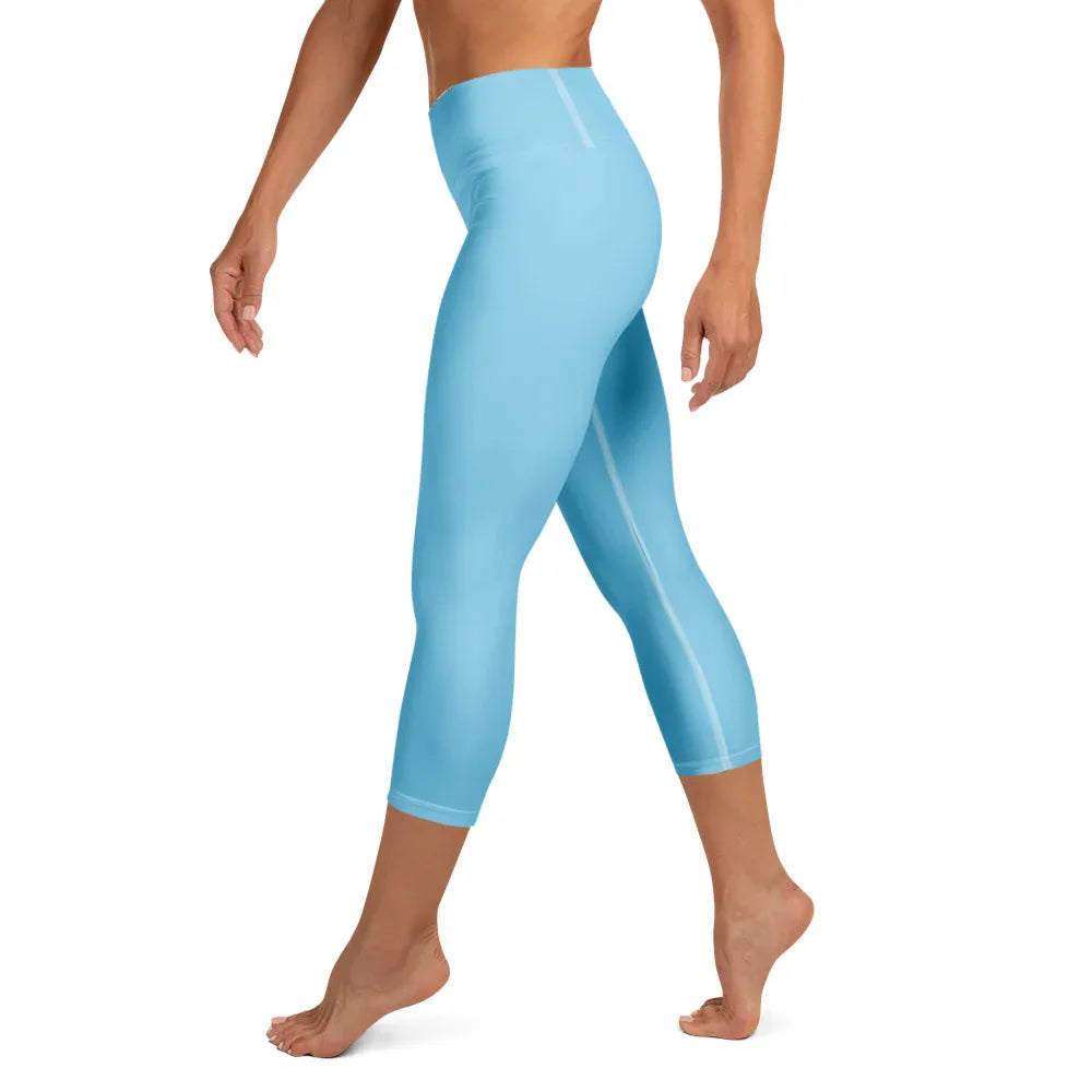 Yoga Capri Leggings Yoga Leggings AwRans Clothing all-over-print-yoga-capri-leggings-white-left-687db790cd102