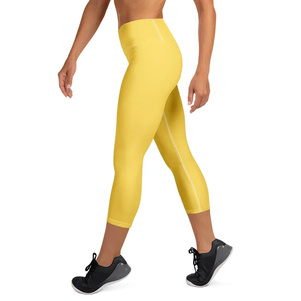 Yoga Capri Leggings Yoga Leggings AwRans Clothing all-over-print-yoga-capri-leggings-white-left-687db7fe4a091