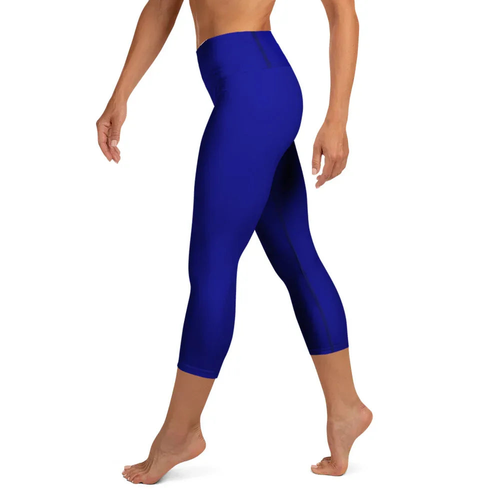Yoga Capri Leggings Yoga Leggings AwRans Clothing all-over-print-yoga-capri-leggings-white-left-687db8a3822af