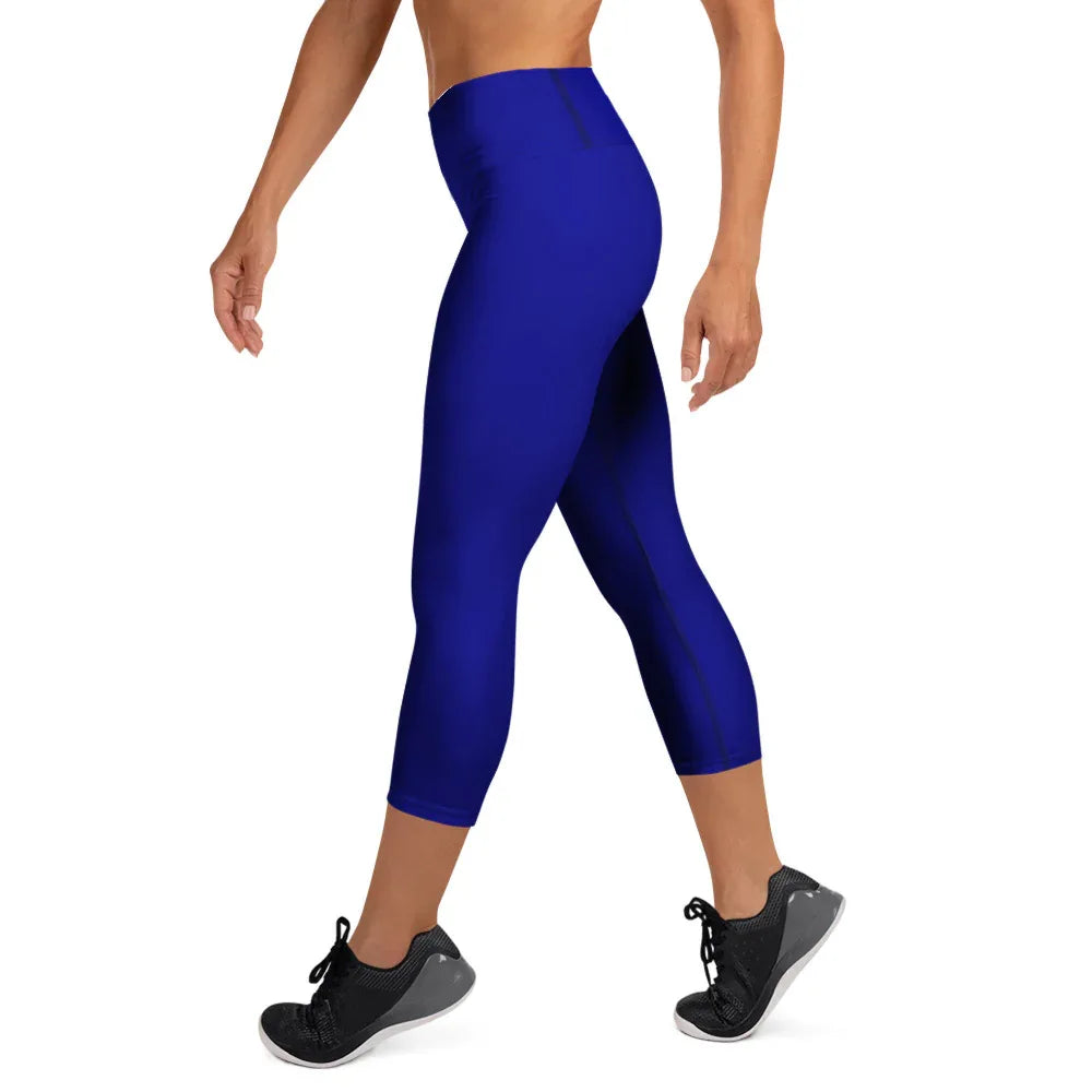 Yoga Capri Leggings Yoga Leggings AwRans Clothing all-over-print-yoga-capri-leggings-white-left-687db8a3823f3