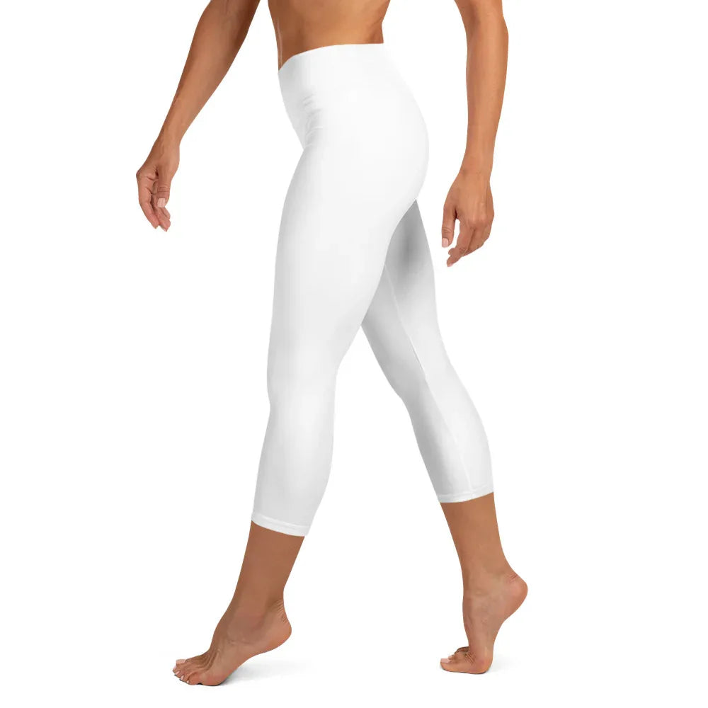 Yoga Capri Leggings Yoga Leggings AwRans Clothing all-over-print-yoga-capri-leggings-white-left-687db9117ba79