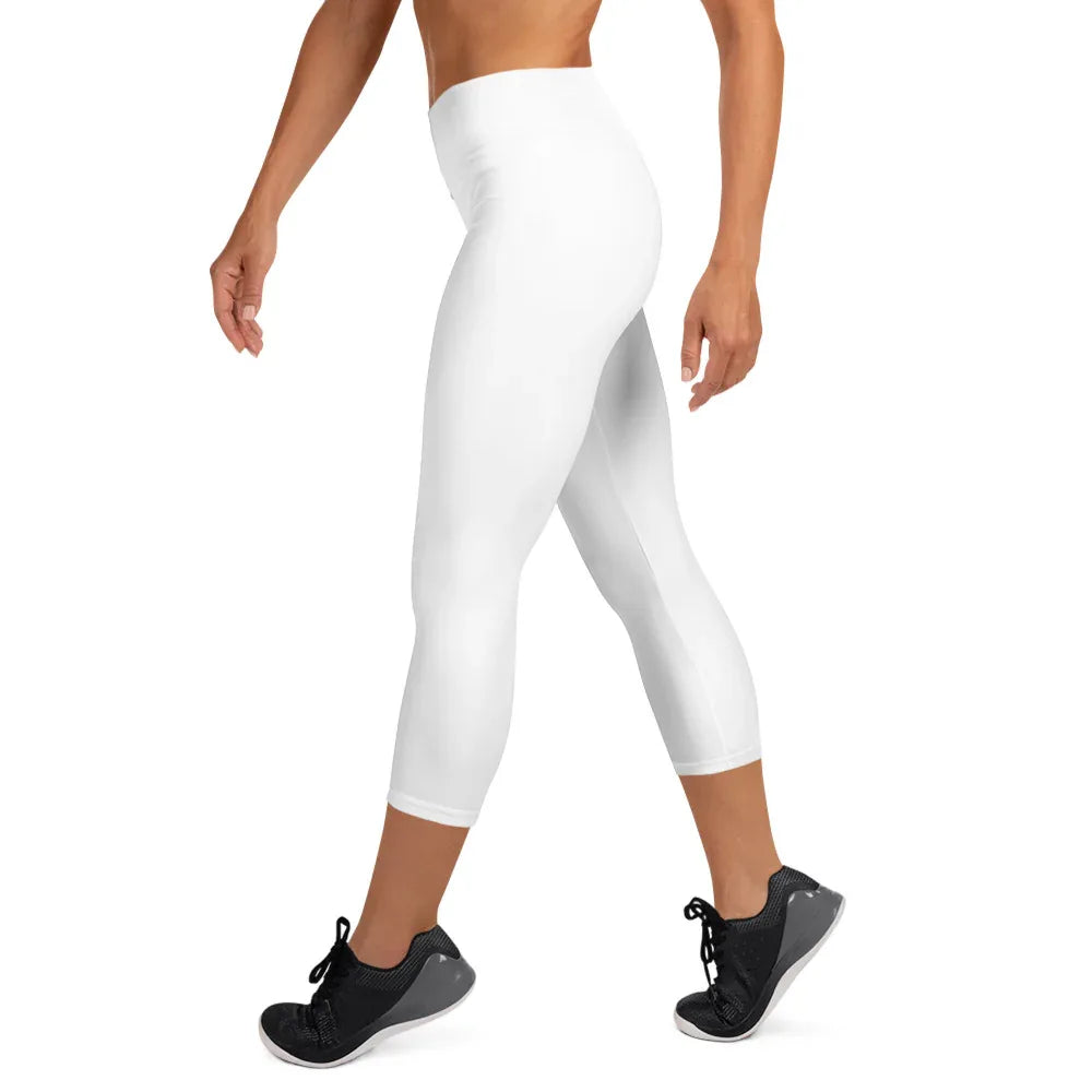 Yoga Capri Leggings Yoga Leggings AwRans Clothing all-over-print-yoga-capri-leggings-white-left-687db9117bd52