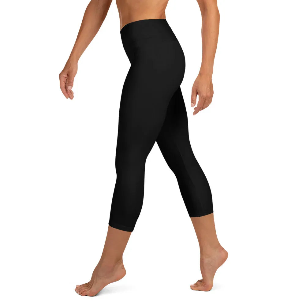 Yoga Capri Leggings Yoga Leggings AwRans Clothing all-over-print-yoga-capri-leggings-white-left-687db9569459d