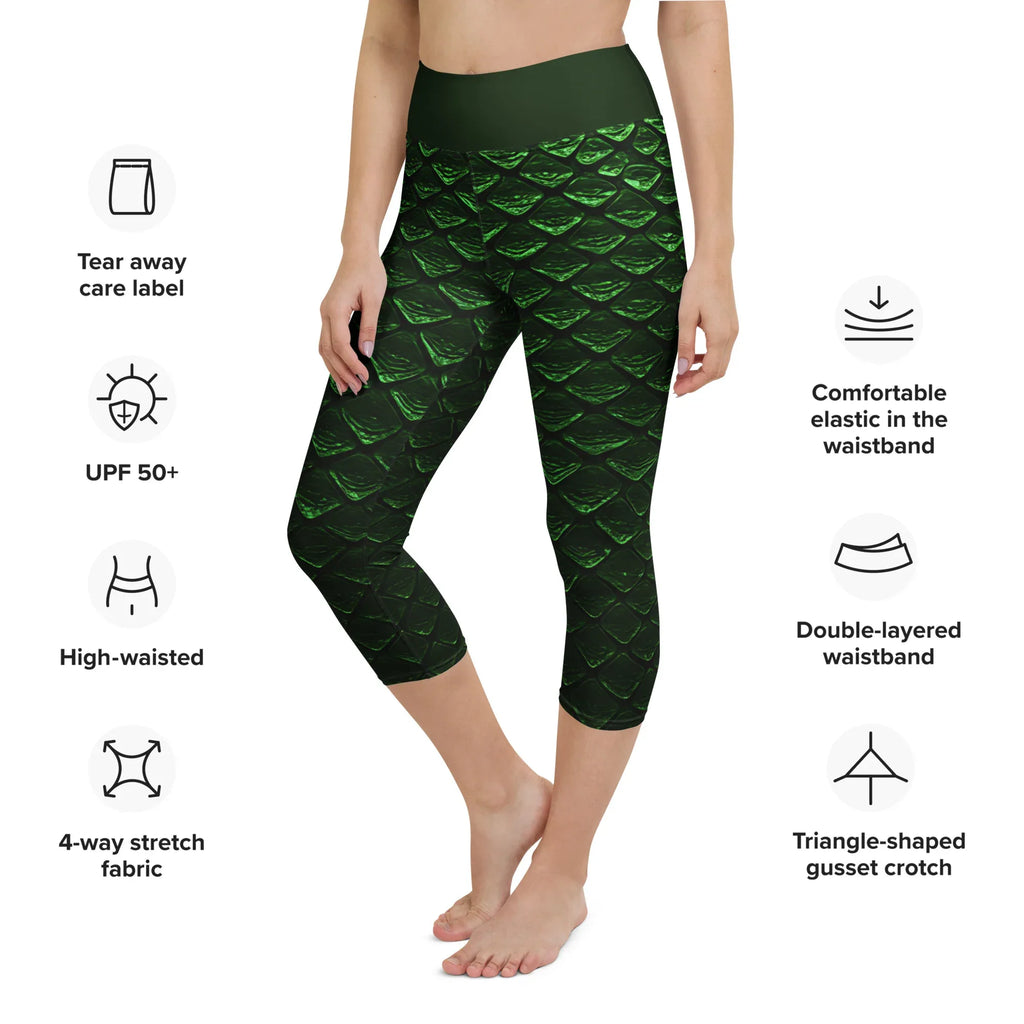 Yoga Capri Leggings Yoga Leggings AwRans Clothing all-over-print-yoga-capri-leggings-white-left-front-687b4d7aca74a