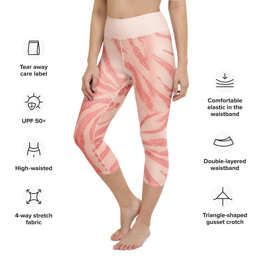 Yoga Capri Leggings Yoga Leggings AwRans Clothing all-over-print-yoga-capri-leggings-white-left-front-687b5d29d239b