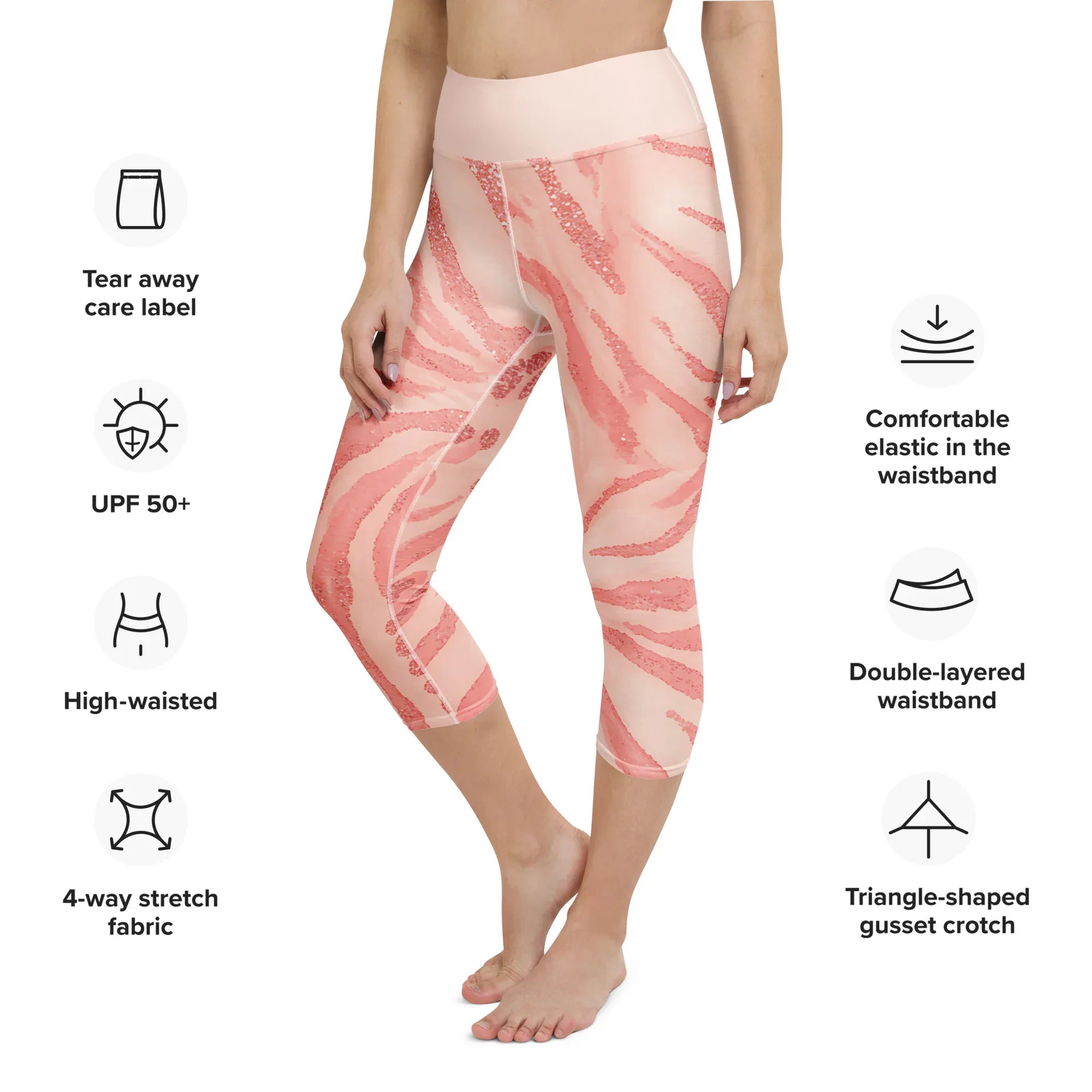 Yoga Capri Leggings Yoga Leggings AwRans Clothing all-over-print-yoga-capri-leggings-white-left-front-687b5d29d239b