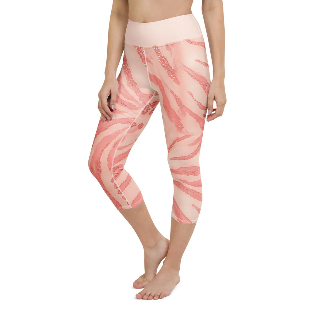 Yoga Capri Leggings Yoga Leggings AwRans Clothing all-over-print-yoga-capri-leggings-white-left-front-687b5d29d25a5