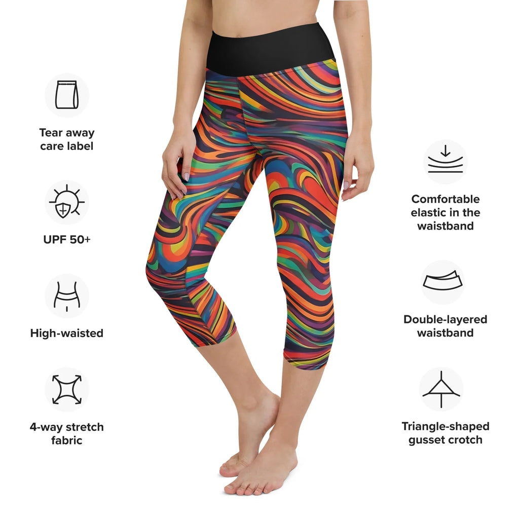 Yoga Capri Leggings Yoga Leggings AwRans Clothing all-over-print-yoga-capri-leggings-white-left-front-687db52c033b6